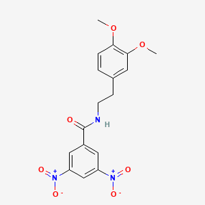 molecular formula C17H17N3O7 B11695282 N-[2-(3,4-dimethoxyphenyl)ethyl]-3,5-dinitrobenzamide 