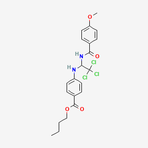 Butyl 4-[(2,2,2-trichloro-1-{[(4-methoxyphenyl)carbonyl]amino}ethyl)amino]benzoate