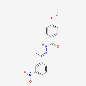 4-ethoxy-N'-[(1E)-1-(3-nitrophenyl)ethylidene]benzohydrazide