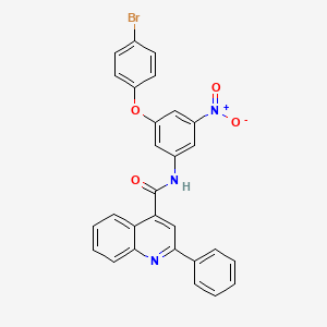 N-[3-(4-bromophenoxy)-5-nitrophenyl]-2-phenylquinoline-4-carboxamide