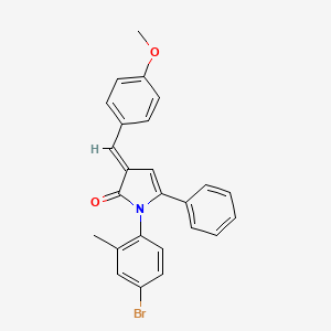 (3E)-1-(4-bromo-2-methylphenyl)-3-(4-methoxybenzylidene)-5-phenyl-1,3-dihydro-2H-pyrrol-2-one