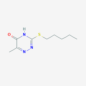 molecular formula C9H15N3OS B11695396 6-methyl-3-(pentylthio)-1,2,4-triazin-5(4H)-one 