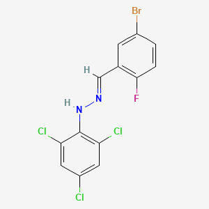 (1E)-1-(5-bromo-2-fluorobenzylidene)-2-(2,4,6-trichlorophenyl)hydrazine