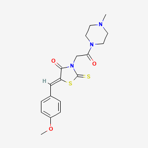 (5Z)-5-(4-methoxybenzylidene)-3-[2-(4-methylpiperazin-1-yl)-2-oxoethyl]-2-thioxo-1,3-thiazolidin-4-one