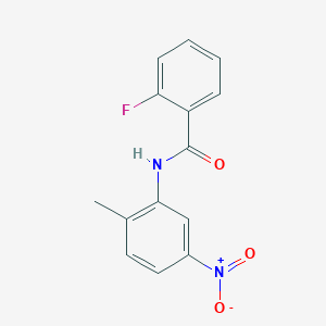 molecular formula C14H11FN2O3 B11695434 2-fluoro-N-(2-methyl-5-nitrophenyl)benzamide 