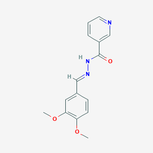 N'-[(E)-(3,4-dimethoxyphenyl)methylidene]pyridine-3-carbohydrazide