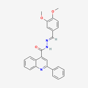 N'-[(E)-(3,4-dimethoxyphenyl)methylidene]-2-phenyl-4-quinolinecarbohydrazide