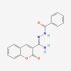 molecular formula C17H13N3O3 B11695484 N'-benzoyl-2-oxo-2H-chromene-3-carbohydrazonamide 