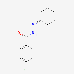 molecular formula C13H15ClN2O B11695491 4-Chloro-N'-cyclohexylidenebenzohydrazide 