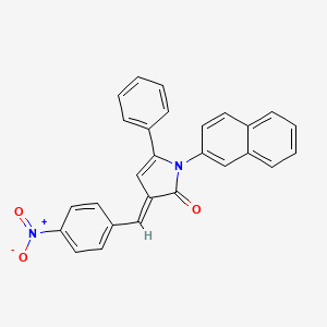 (3E)-1-(naphthalen-2-yl)-3-(4-nitrobenzylidene)-5-phenyl-1,3-dihydro-2H-pyrrol-2-one