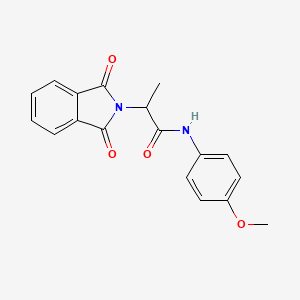 molecular formula C18H16N2O4 B11695529 2-(1,3-Dioxoisoindolin-2-yl)-N-(4-methoxyphenyl)propanamide 