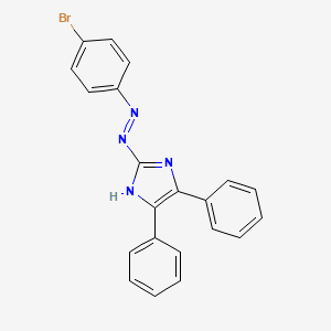 molecular formula C21H15BrN4 B11695538 2-[(E)-(4-bromophenyl)diazenyl]-4,5-diphenyl-1H-imidazole 