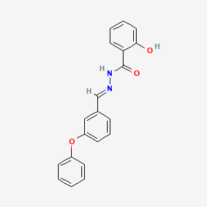 2-hydroxy-N'-[(E)-(3-phenoxyphenyl)methylidene]benzohydrazide