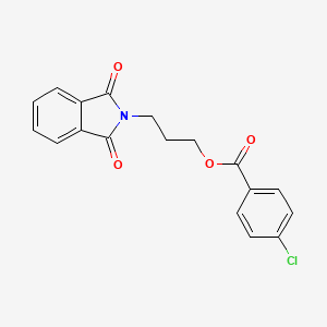 molecular formula C18H14ClNO4 B11695565 3-(1,3-dioxo-2,3-dihydro-1H-isoindol-2-yl)propyl 4-chlorobenzoate 