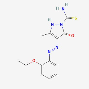 (4E)-4-[(2-ethoxyphenyl)hydrazono]-3-methyl-5-oxo-4,5-dihydro-1H-pyrazole-1-carbothioamide