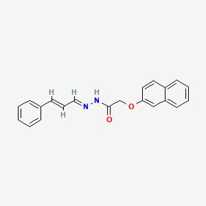 molecular formula C21H18N2O2 B11695613 2-(2-Naphthyloxy)-N'-(3-phenyl-2-propenylidene)acetohydrazide CAS No. 307941-80-6