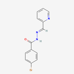 molecular formula C13H10BrN3O B11695614 4-Bromo-benzoic acid pyridin-2-ylmethylene-hydrazide 