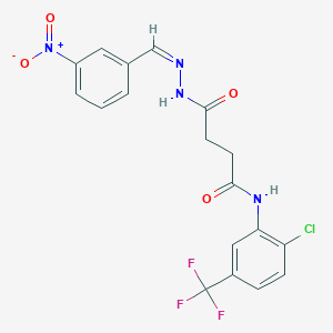 N-[2-chloro-5-(trifluoromethyl)phenyl]-4-[(2Z)-2-(3-nitrobenzylidene)hydrazinyl]-4-oxobutanamide