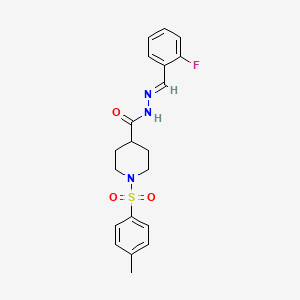 N'-[(E)-(2-fluorophenyl)methylidene]-1-[(4-methylphenyl)sulfonyl]piperidine-4-carbohydrazide