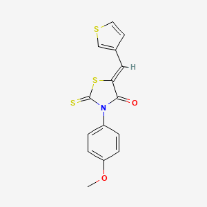 (5Z)-3-(4-methoxyphenyl)-5-(thiophen-3-ylmethylidene)-2-thioxo-1,3-thiazolidin-4-one