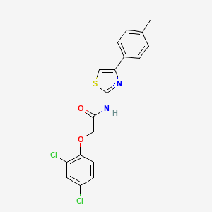 molecular formula C18H14Cl2N2O2S B11695638 2-(2,4-dichlorophenoxy)-N-[4-(4-methylphenyl)-1,3-thiazol-2-yl]acetamide 