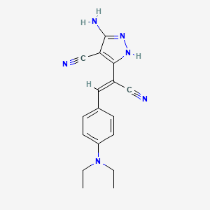 5-amino-3-{(Z)-1-cyano-2-[4-(diethylamino)phenyl]ethenyl}-1H-pyrazole-4-carbonitrile