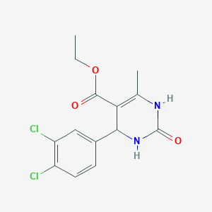 molecular formula C14H14Cl2N2O3 B11695673 Ethyl 4-(3,4-dichlorophenyl)-6-methyl-2-oxo-1,2,3,4-tetrahydropyrimidine-5-carboxylate 