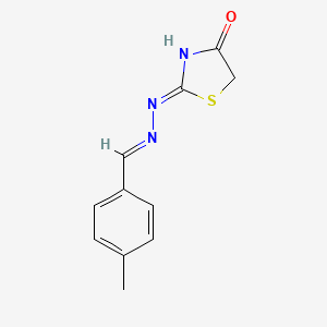 (2Z)-2-[(2E)-(4-methylbenzylidene)hydrazinylidene]-2,5-dihydro-1,3-thiazol-4-ol