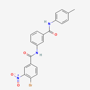 4-bromo-N-{3-[(4-methylphenyl)carbamoyl]phenyl}-3-nitrobenzamide