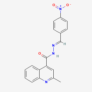 2-methyl-N'-[(E)-(4-nitrophenyl)methylidene]quinoline-4-carbohydrazide