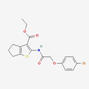 ethyl 2-[2-(4-bromophenoxy)acetamido]-4H,5H,6H-cyclopenta[b]thiophene-3-carboxylate