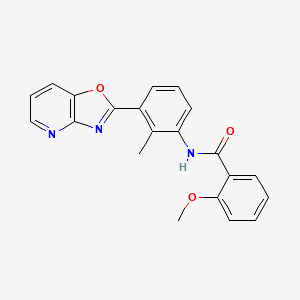 2-Methoxy-N-(2-methyl-3-{[1,3]oxazolo[4,5-B]pyridin-2-YL}phenyl)benzamide