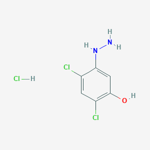 Phenol, 2,4-dichloro-5-hydrazinyl-, hydrochloride (1:1)