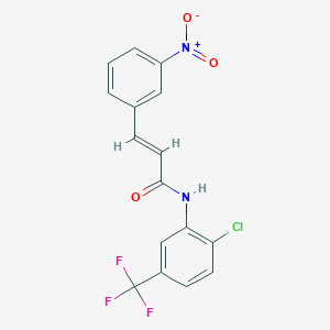 (2E)-N-[2-chloro-5-(trifluoromethyl)phenyl]-3-(3-nitrophenyl)prop-2-enamide