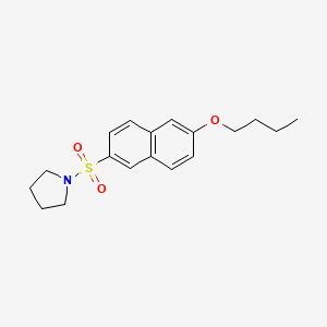 1-[(6-Butoxynaphthalen-2-yl)sulfonyl]pyrrolidine