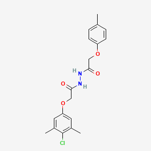 molecular formula C19H21ClN2O4 B11695870 N'-[2-(4-chloro-3,5-dimethylphenoxy)acetyl]-2-(4-methylphenoxy)acetohydrazide 