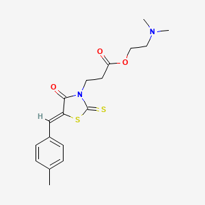 2-(dimethylamino)ethyl 3-[(5Z)-5-[(4-methylphenyl)methylidene]-4-oxo-2-sulfanylidene-1,3-thiazolidin-3-yl]propanoate