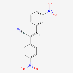 molecular formula C15H9N3O4 B11695904 (2Z)-3-(3-nitrophenyl)-2-(4-nitrophenyl)prop-2-enenitrile 