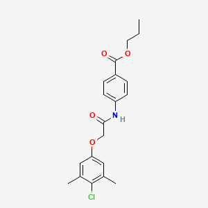 Propyl 4-[2-(4-chloro-3,5-dimethylphenoxy)acetamido]benzoate