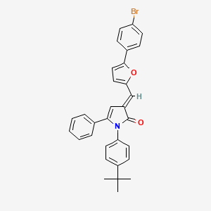 molecular formula C31H26BrNO2 B11695920 (3E)-3-{[5-(4-bromophenyl)furan-2-yl]methylidene}-1-(4-tert-butylphenyl)-5-phenyl-1,3-dihydro-2H-pyrrol-2-one 