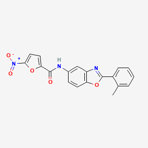 N-[2-(2-methylphenyl)-1,3-benzoxazol-5-yl]-5-nitrofuran-2-carboxamide