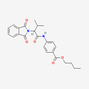 molecular formula C24H26N2O5 B11696013 butyl 4-{[2-(1,3-dioxo-1,3-dihydro-2H-isoindol-2-yl)-3-methylbutanoyl]amino}benzoate 