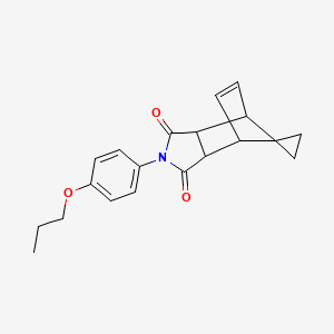 2-(4-propoxyphenyl)-3a,4,7,7a-tetrahydro-1H-spiro[2-aza-4,7-methanoisoindole-8,1'-cyclopropane]-1,3(2H)-dione