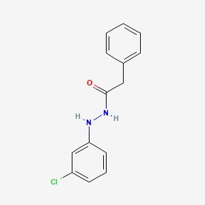 molecular formula C14H13ClN2O B11696037 N'-(3-chlorophenyl)-2-phenylacetohydrazide 