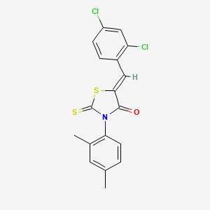 (5Z)-5-[(2,4-dichlorophenyl)methylidene]-3-(2,4-dimethylphenyl)-2-sulfanylidene-1,3-thiazolidin-4-one