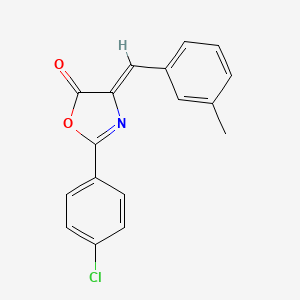 molecular formula C17H12ClNO2 B11696080 (4Z)-2-(4-chlorophenyl)-4-(3-methylbenzylidene)-1,3-oxazol-5(4H)-one 