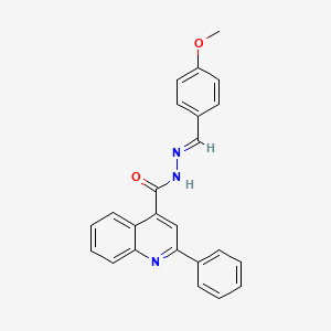 molecular formula C24H19N3O2 B11696099 N'-[(E)-(4-methoxyphenyl)methylidene]-2-phenylquinoline-4-carbohydrazide 