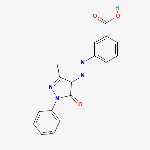 3-[(E)-(3-methyl-5-oxo-1-phenyl-4,5-dihydro-1H-pyrazol-4-yl)diazenyl]benzoic acid