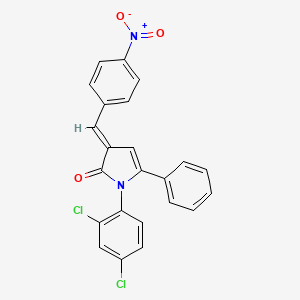 molecular formula C23H14Cl2N2O3 B11696152 (3E)-1-(2,4-dichlorophenyl)-3-(4-nitrobenzylidene)-5-phenyl-1,3-dihydro-2H-pyrrol-2-one 