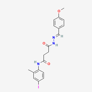 N-(4-iodo-2-methylphenyl)-4-[(2E)-2-(4-methoxybenzylidene)hydrazinyl]-4-oxobutanamide